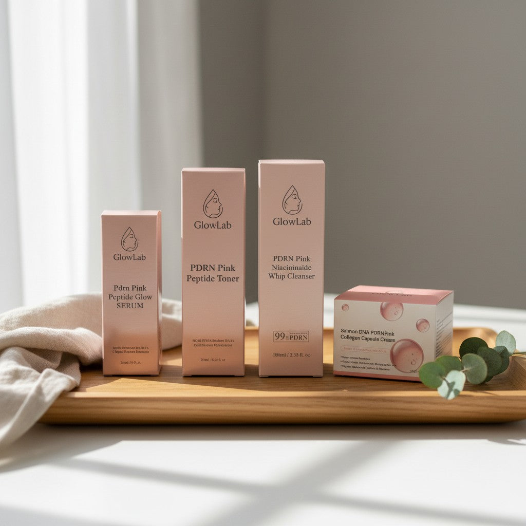 GlowLab PDRN Pink Rutine-Sett – 4 Produkter